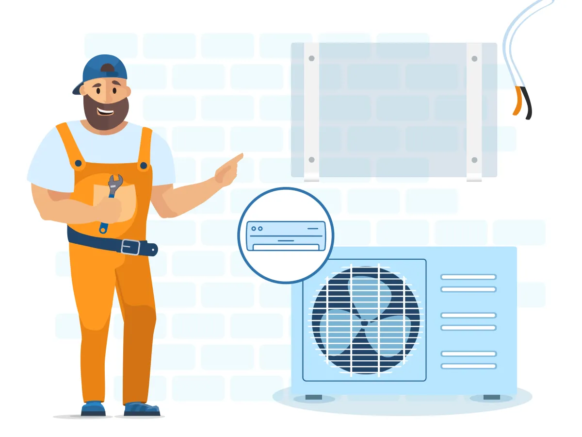 Demontarea unitatii exterioare 9000 BTU