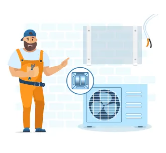 Demontarea unitatii exterioare de tip caseta 12000 BTU
