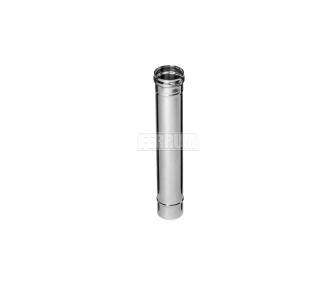 Труба дымоходная FERRUM d.130 мм, L-500 мм (inox 430/0,5 мм)