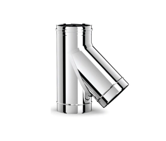 Teu 135° ne izolat pentru cos de fum SOLINOX d.150 (inox 304)