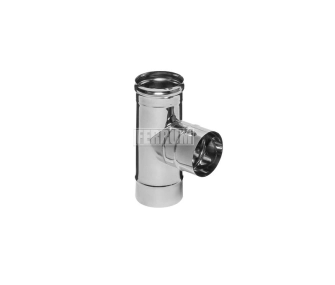 Тройник дымоходный 90° FERRUM d.115 мм (inox 430/0,8 мм)