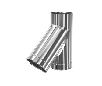 Тройник дымоходный 45° утеплённый CORAX d.350-430 мм (inox 430/304)