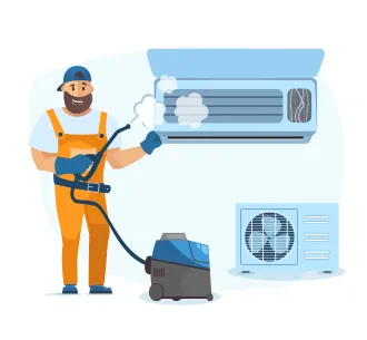 Profilaxia aparatului de aer conditionat de tip split 9000 BTU