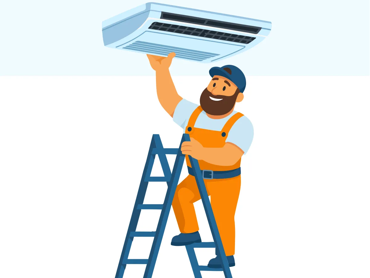 Instalarea unitatii interioare de tip podea, tavan 12000 BTU