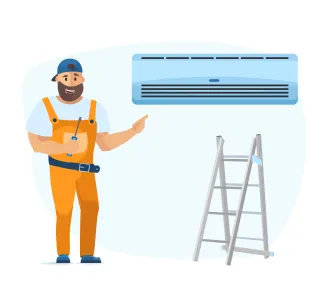 Instalarea unitatii interioare  12000 BTU