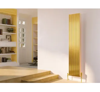 Calorifer decorativ LOJIMAX, colectie BAMBOO Gold Matt Anodising
