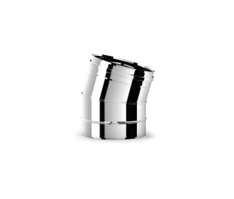Угол дымоходный 15° SOLINOX d.150 (inox 304)