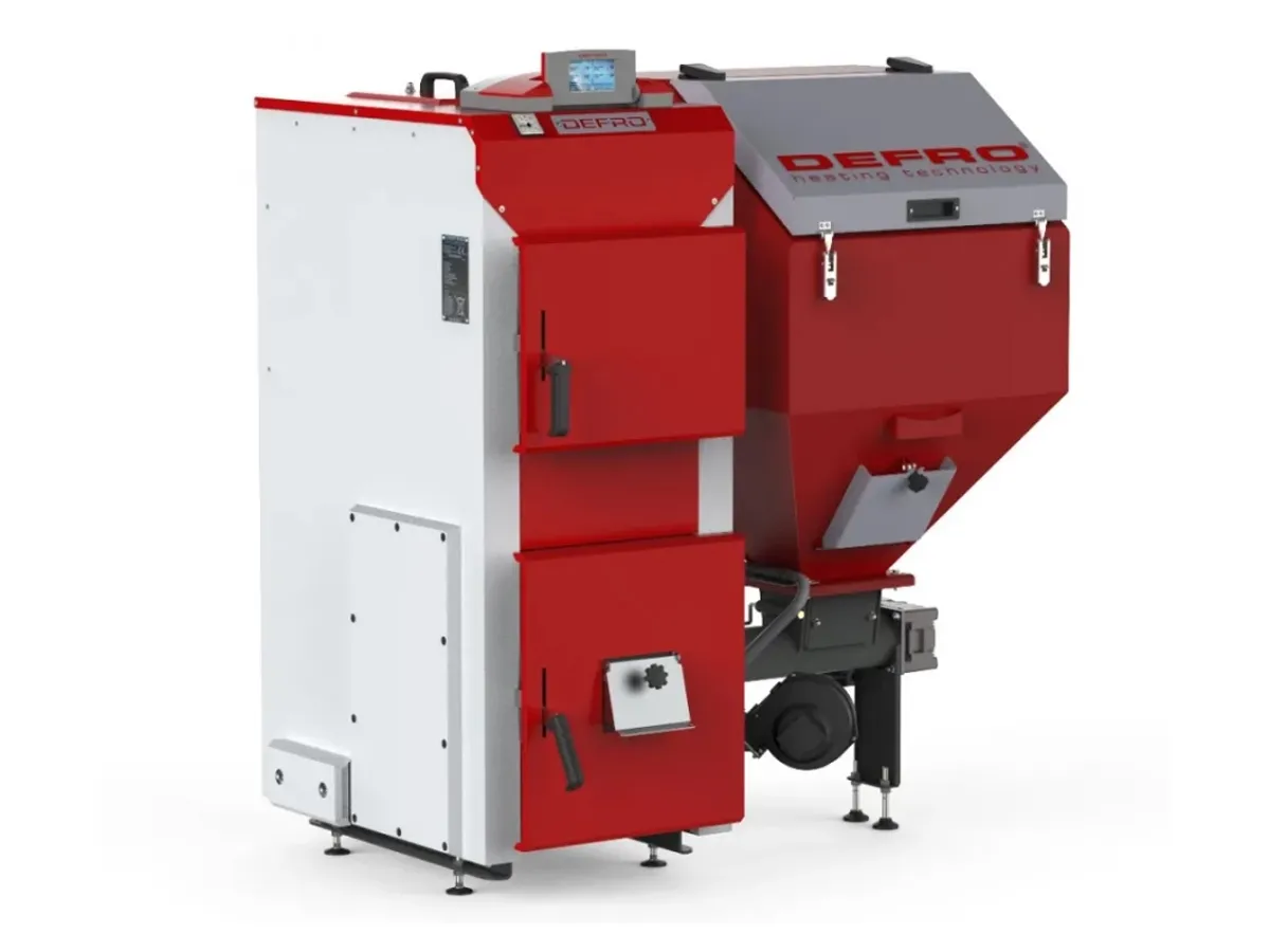 Cazan pe combustibil solid cu alimentare automata DEFRO AGRO DUO UNI R 30 kW