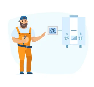 Conectarea termostatului de camera cu fir pana la 3 m