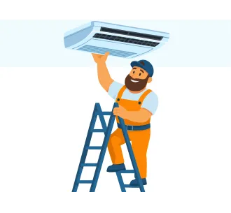 Instalarea unitatii interioare de tip podea, tavan 12000 BTU