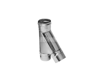 Тройник дымоходный 45° FERRUM d.115 мм (inox 430/0,5 мм)