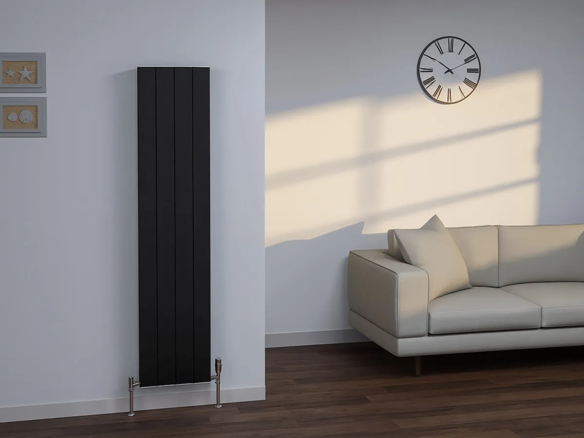 Calorifer decorativ LOJIMAX, colectia  KALSEDON DOUBLE высота 300 mm. ширина 280 mm. BLACK SATINE