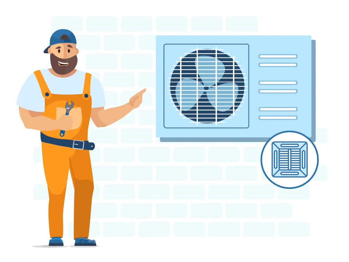 Instalarea unitatii exterioare de tip caseta 12000 BTU