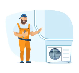 Preinstalarea (instalarea traseului si unitatii exterioare prima etapa) pentru aparatele de aer conditionat 12000 BTU (3,1 - 4,1 kW)