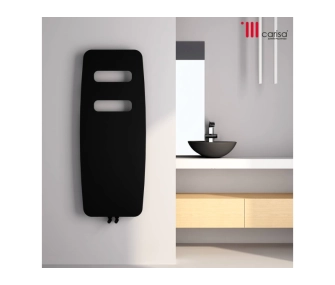 Стальной дизайнерский полотенцесушитель Carisa MANCHESTER 1190x470 Black