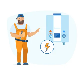 Instalarea standard cazanului electric pana la 15 kW 380V