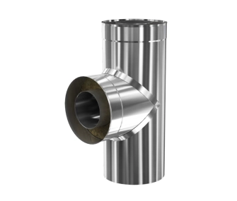 Тройник дымоходный 90° утеплённый CORAX d.120-200 мм (inox 430/304)