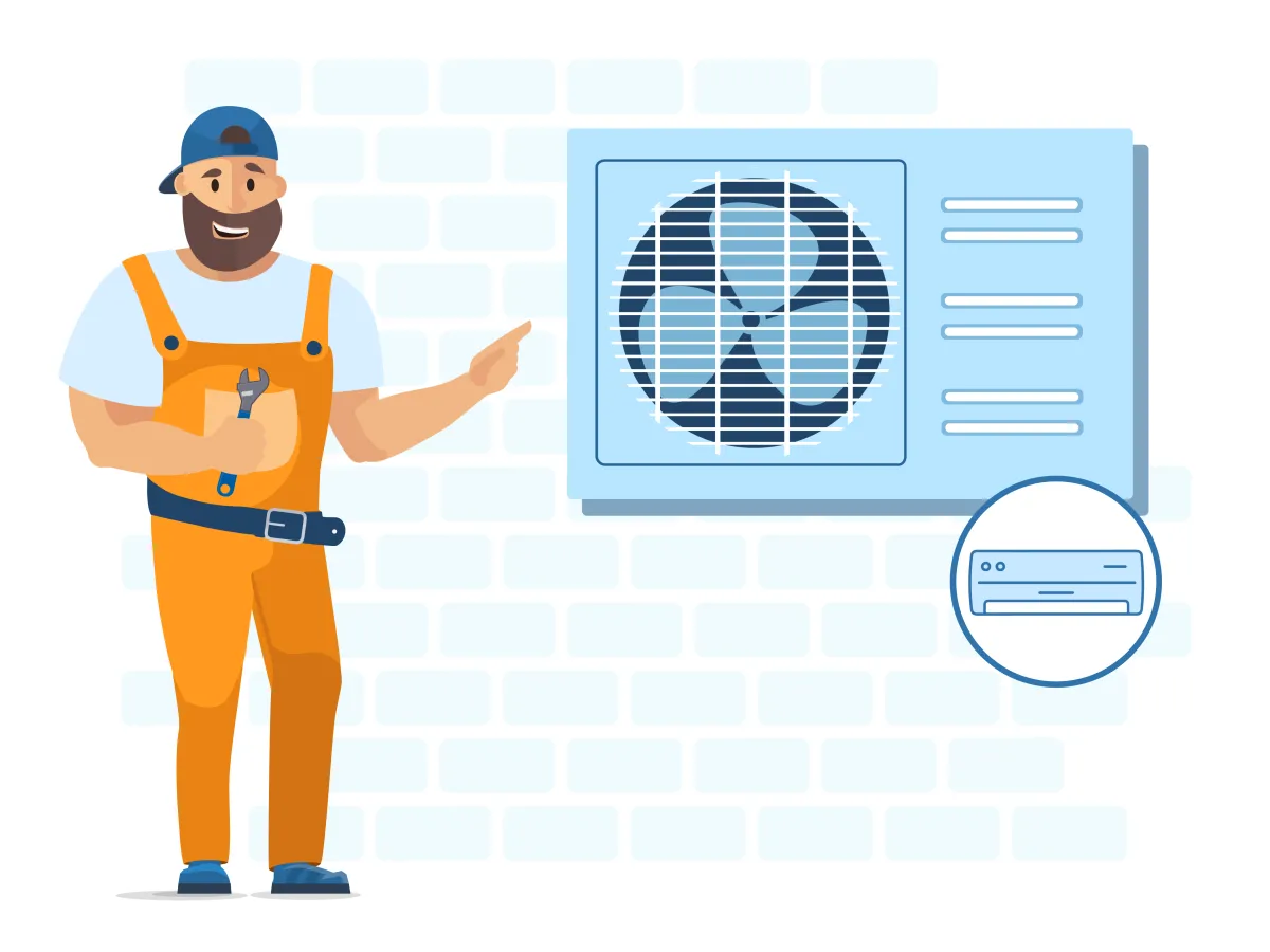 Instalarea unitatii exterioare 9000 BTU