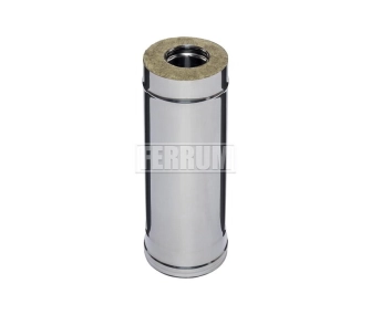 Труба дымоходная утеплённая FERRUM d.150-210 мм, L-500 мм (inox 430/0,8 мм)