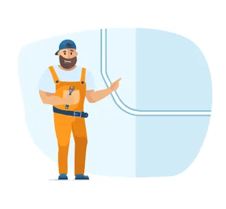 Preinstalarea (instalarea traseului, prima etapa) pentru aparatele de aer conditionat 24000 BTU