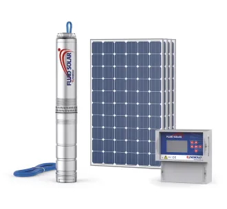 Pompa submersibila Pedrollo FLUID SOLAR 2-6 0,75 kW на солнечных панелях Pedrollo