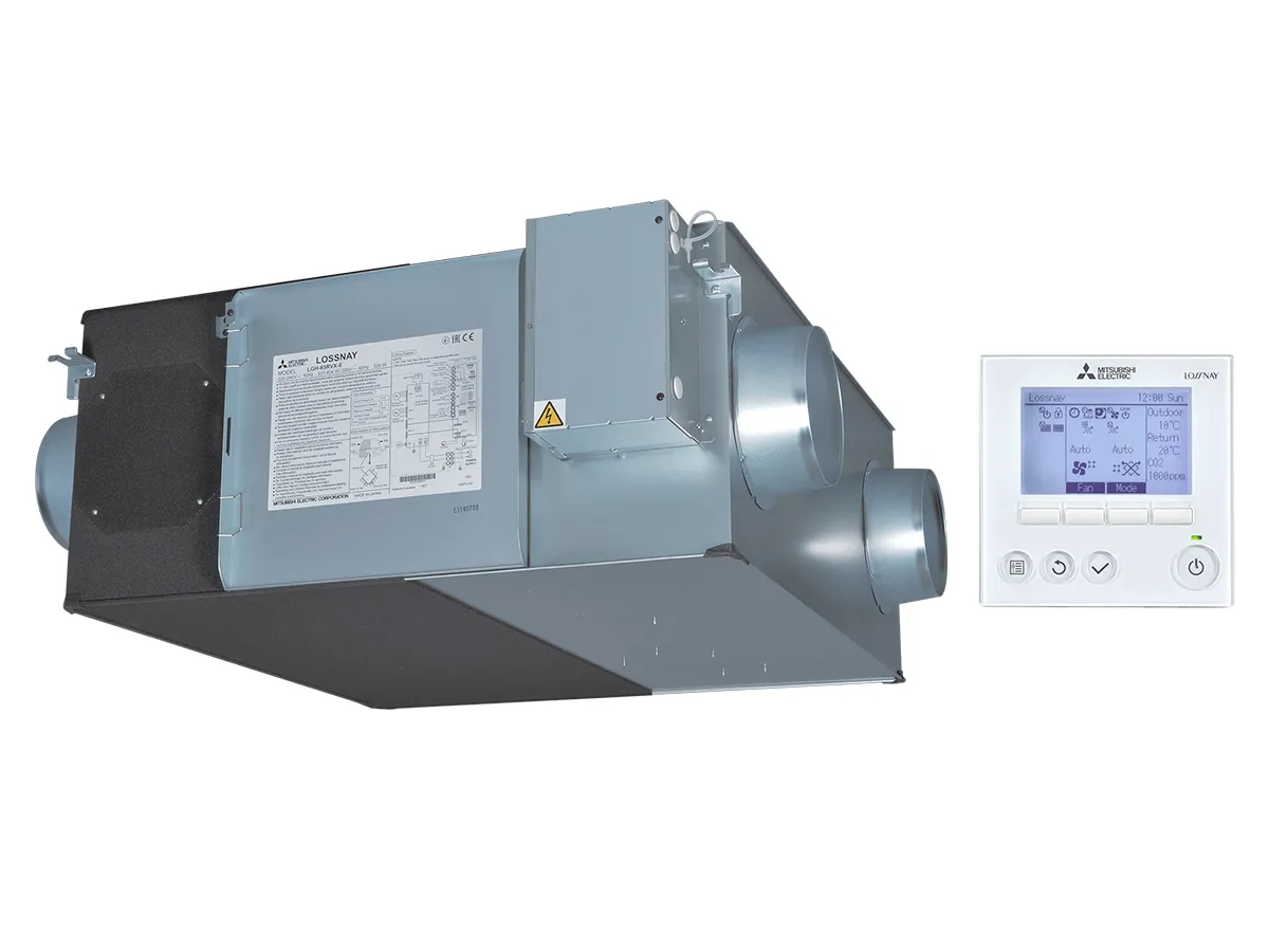 Recuperator de aer cu sistem de ventilație de tip canal Mitsubishi Electric LGH-25RVX3-E (debit de aer 250 m³/h)
