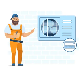 Instalarea unitatii exterioare de tip podea, tavan 36000 BTU