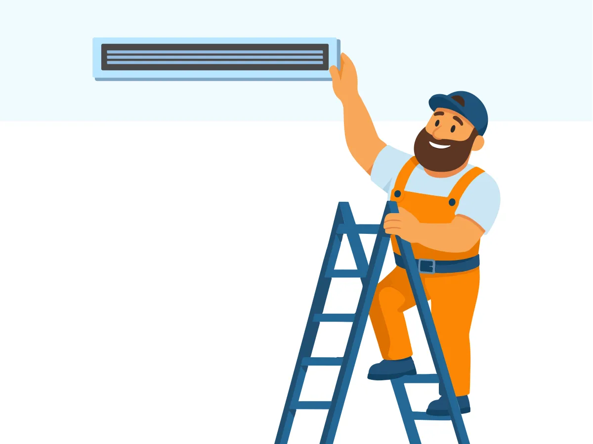 Instalarea unitatii interioare de tip canal slim 24000 BTU