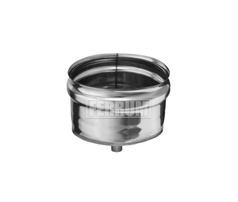 Заглушка внешняя для трубы FERRUM d.130 мм (inox 430/0,5 мм)