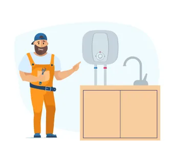 Instalarea boilerului  electric pana la 10L (deasupra chiuvetei)