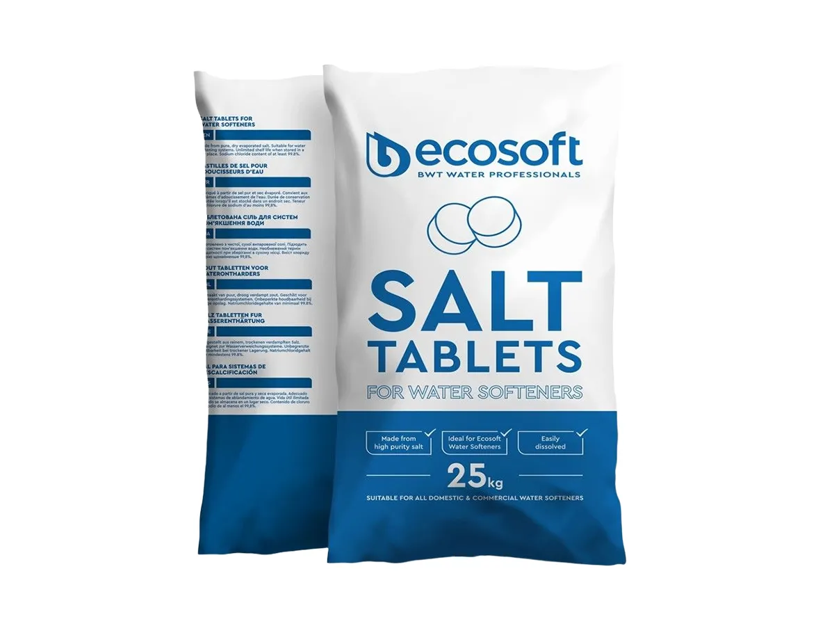 Pastile de sare ECOSIL pentru dedurizator (SAC 25 KG)