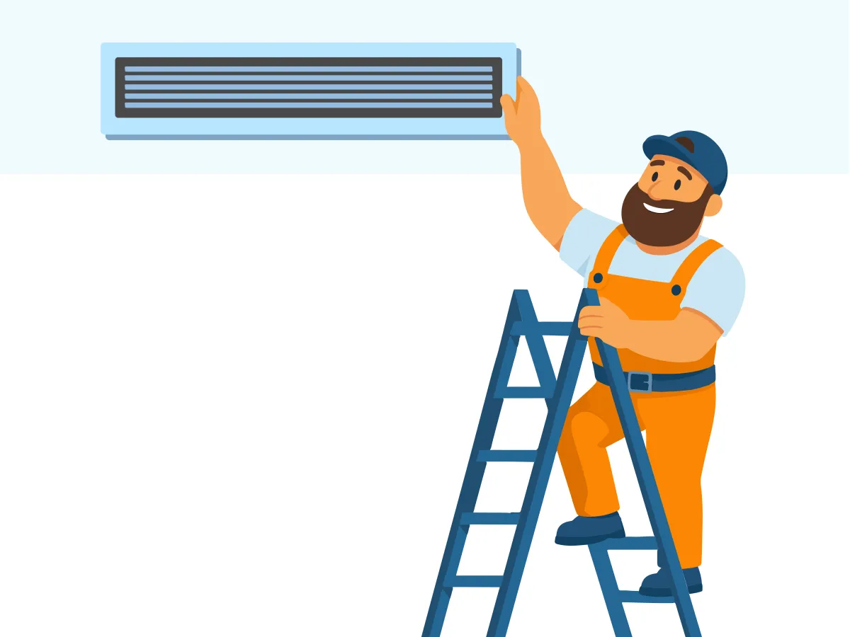 Instalarea unitatii interioare de tip canal 42000 BTU