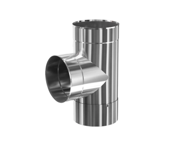 Teu 90° pentru cos de fum CORAX d.140 mm (inox 304)