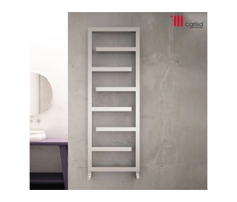 Дизайнерский полотенцесушитель из нержавейки Carisa ECLIPSE 880x500