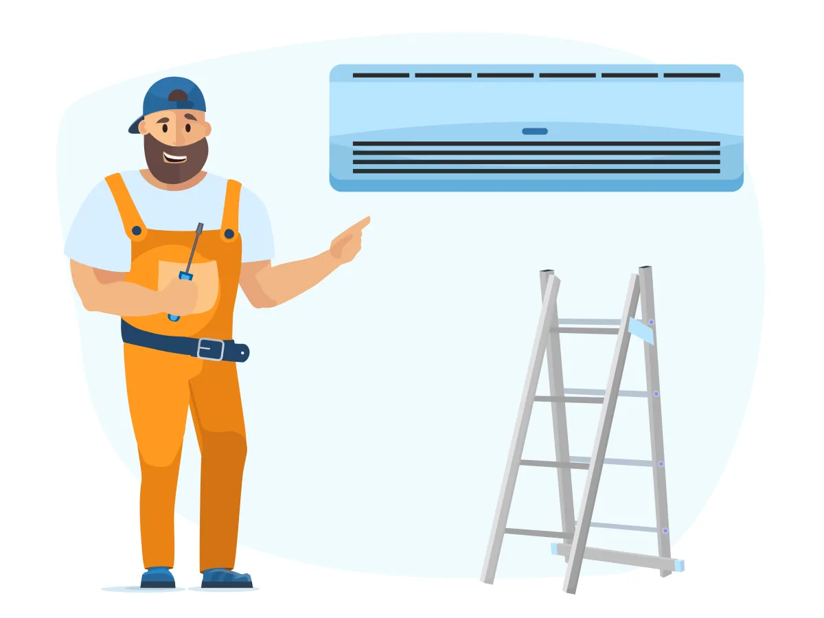 Instalarea unitatii interioare  9000 BTU