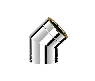 Unghi 45° izolat pentru cos de fum SOLINOX d.130-180 (inox 304/304)