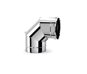Угол дымоходный 90° SOLINOX d.180 (inox 304)
