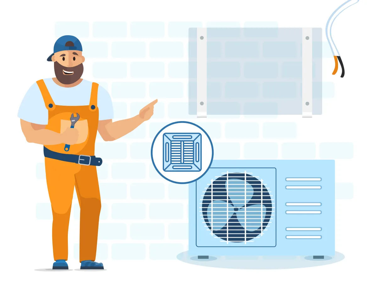 Demontarea unitatii exterioare de tip caseta 28000 BTU