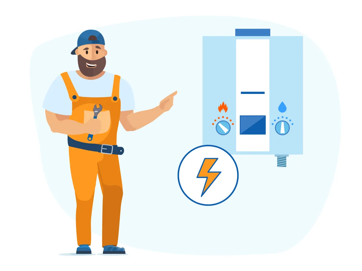 Instalarea standard cazanului electric pana la 20 kW 380V