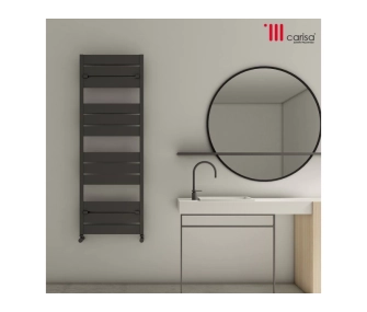 Алюминиевый дизайнерский полотенцесушитель Carisa MACK B 700x500 Black