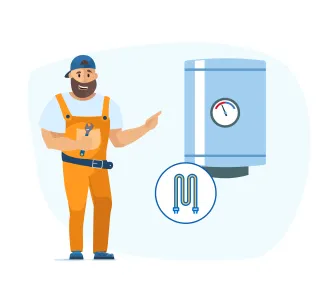 Instalarea boilerului  electric pana la 50L