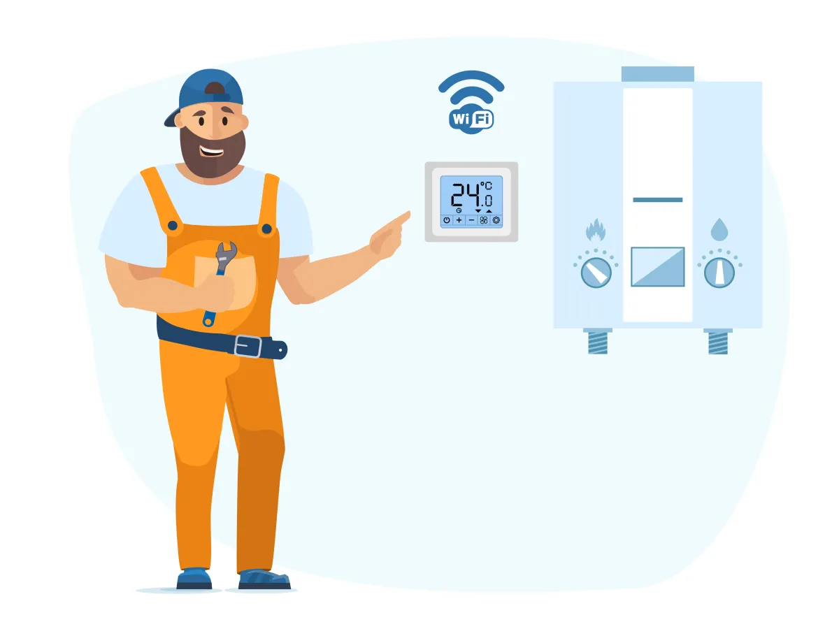 Conectarea termostatului de camera fara fir (WI-FI)