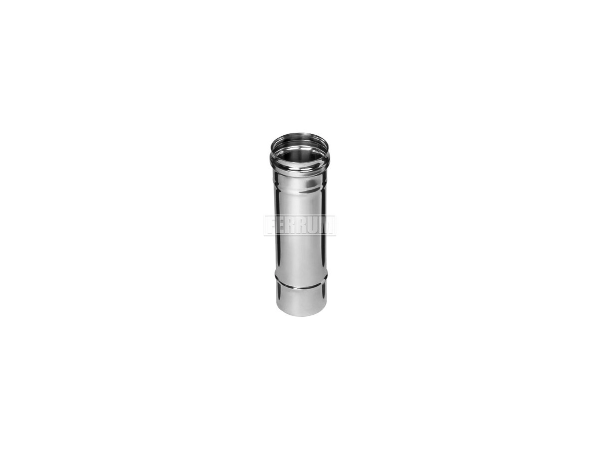 Труба дымоходная FERRUM d.115 мм, L-250 мм (inox 430/0,5 мм)