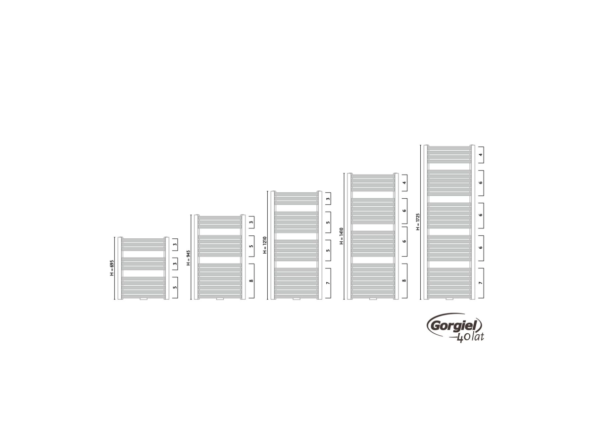 Uscator de prosoape design GORGIEL NADIR W AD-W 70/55