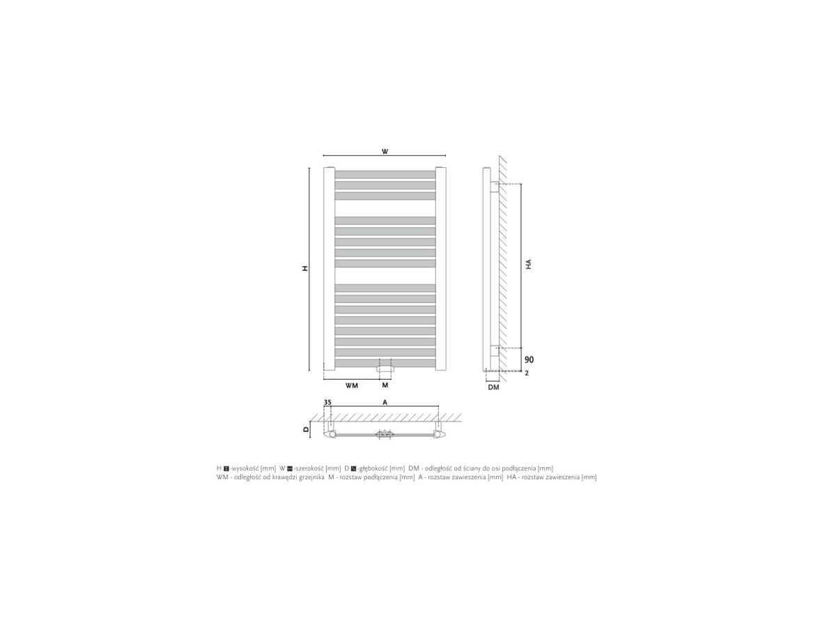 Uscator de prosoape design GORGIEL ZENITH DR AZ-DR 70/60