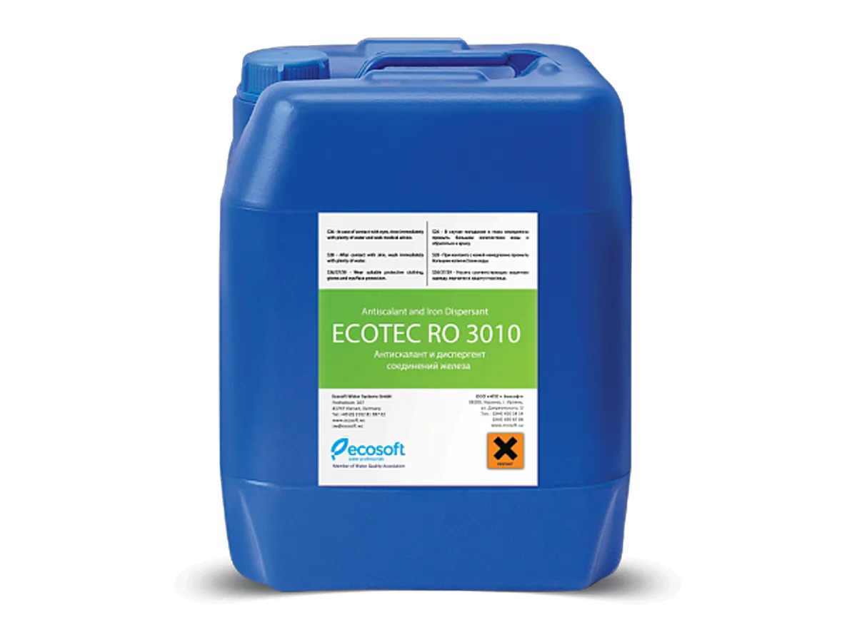 Антискалант-диспергент ECOSOFT ecotec RO 3010, канистра 10 kg