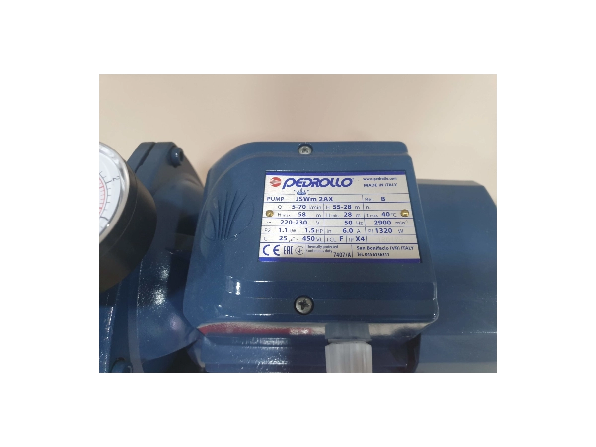 Hidrofor Pedrollo JSWm2AX (pina la 9m, 1,1kW) cu protectie