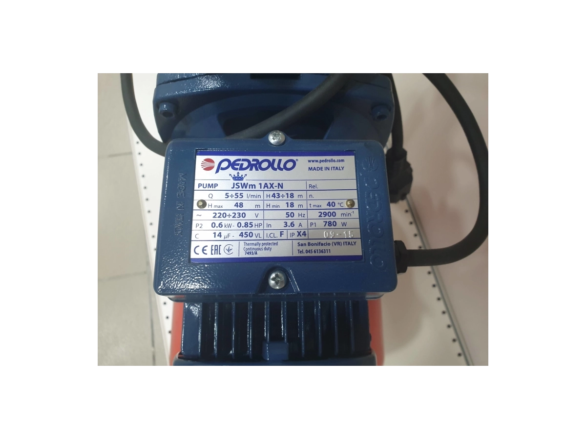 Гидрофор Pedrollo JSWm-1AX-24CL (до 9м, 0,6kW) без защиты