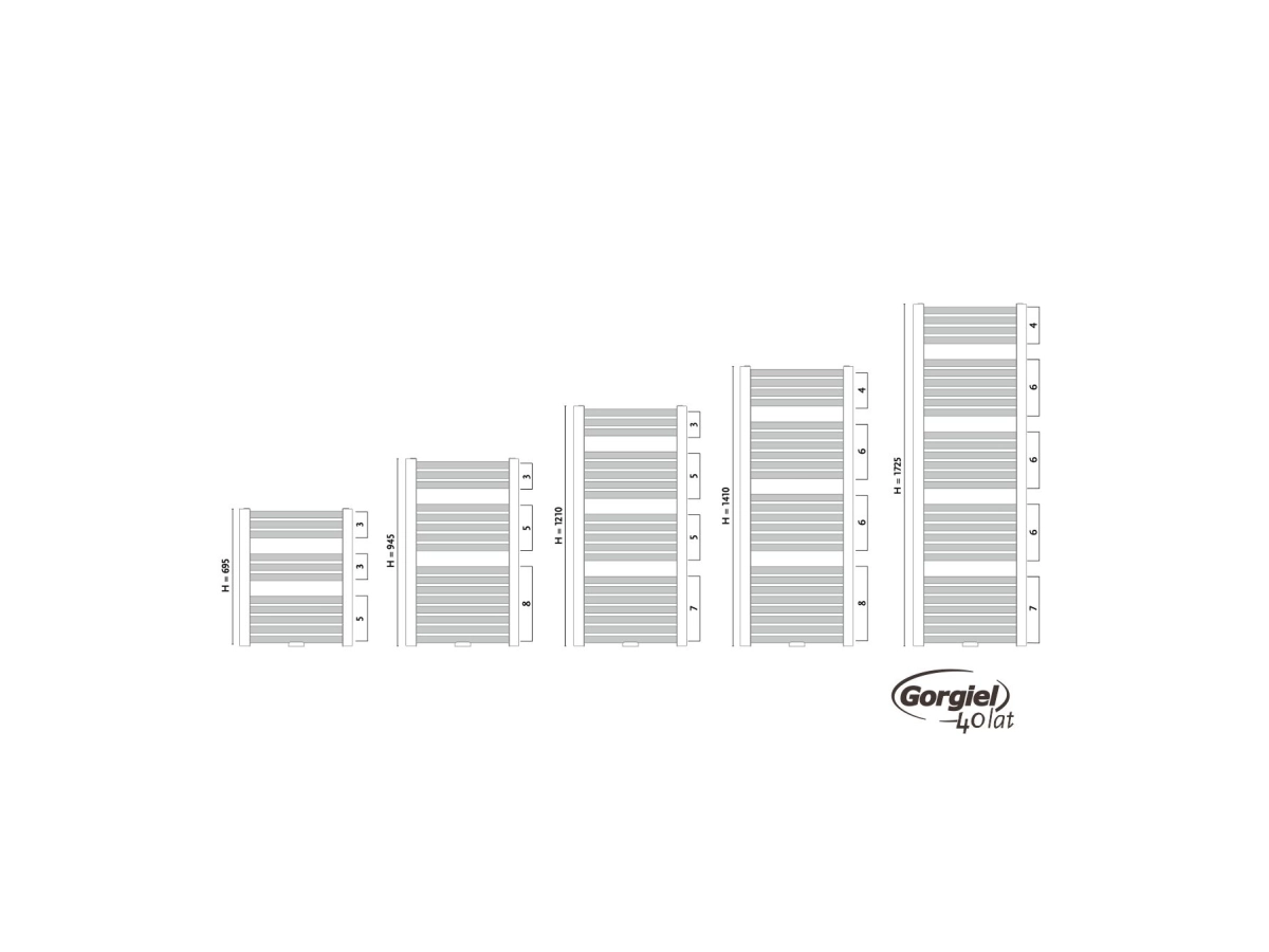 Uscator de prosoape design GORGIEL ZENITH DR AZ-DR 70/60