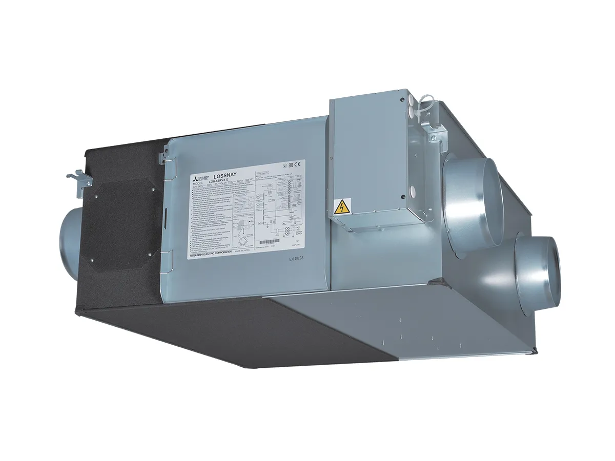 Recuperator de aer cu sistem de ventilație de tip canal Mitsubishi Electric LGH-80RVX3-E (debit de aer 800 m³/h)